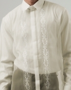 Men's Barong White Organza 100531 White Men's Barong White Organza 100531 White